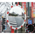 Road safety reflective convex mirror